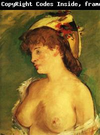 Edouard Manet Blonde Woman with Naked Breasts